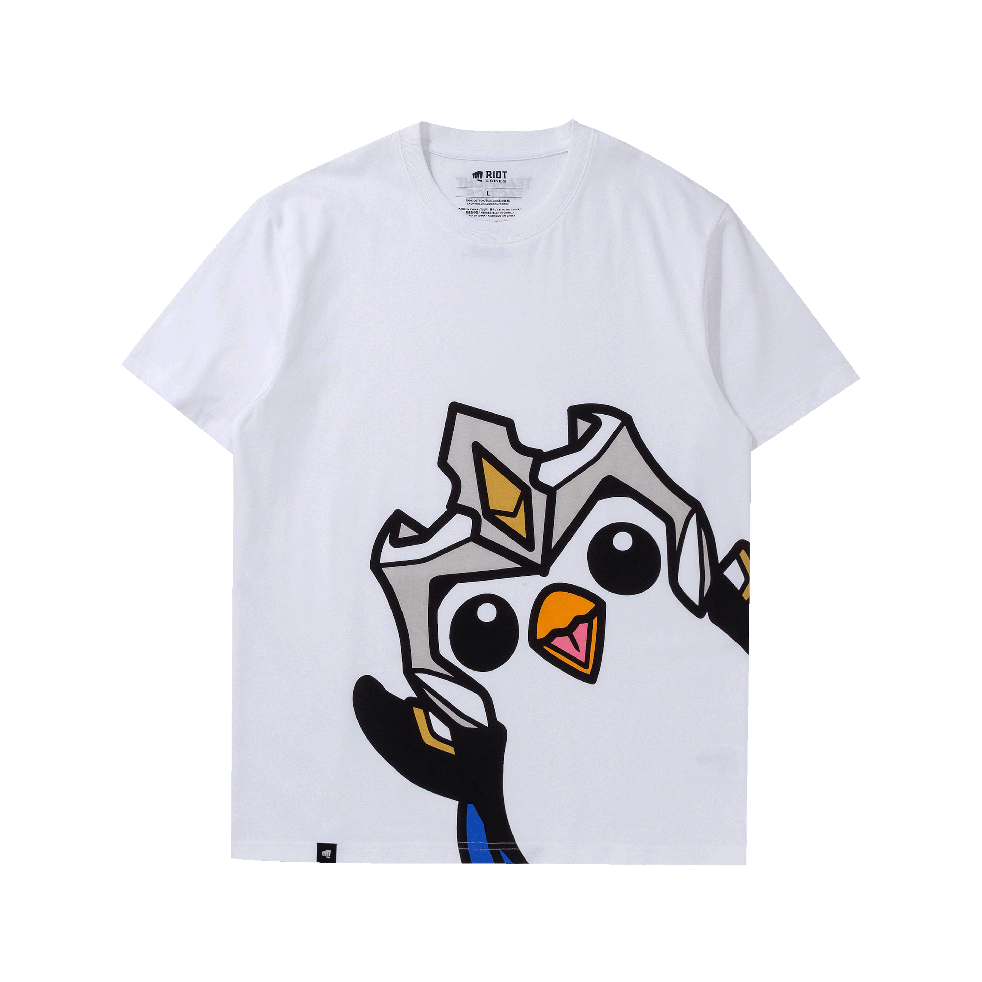 T-shirt blanc Chevalier plumé de TFT (unisexe)