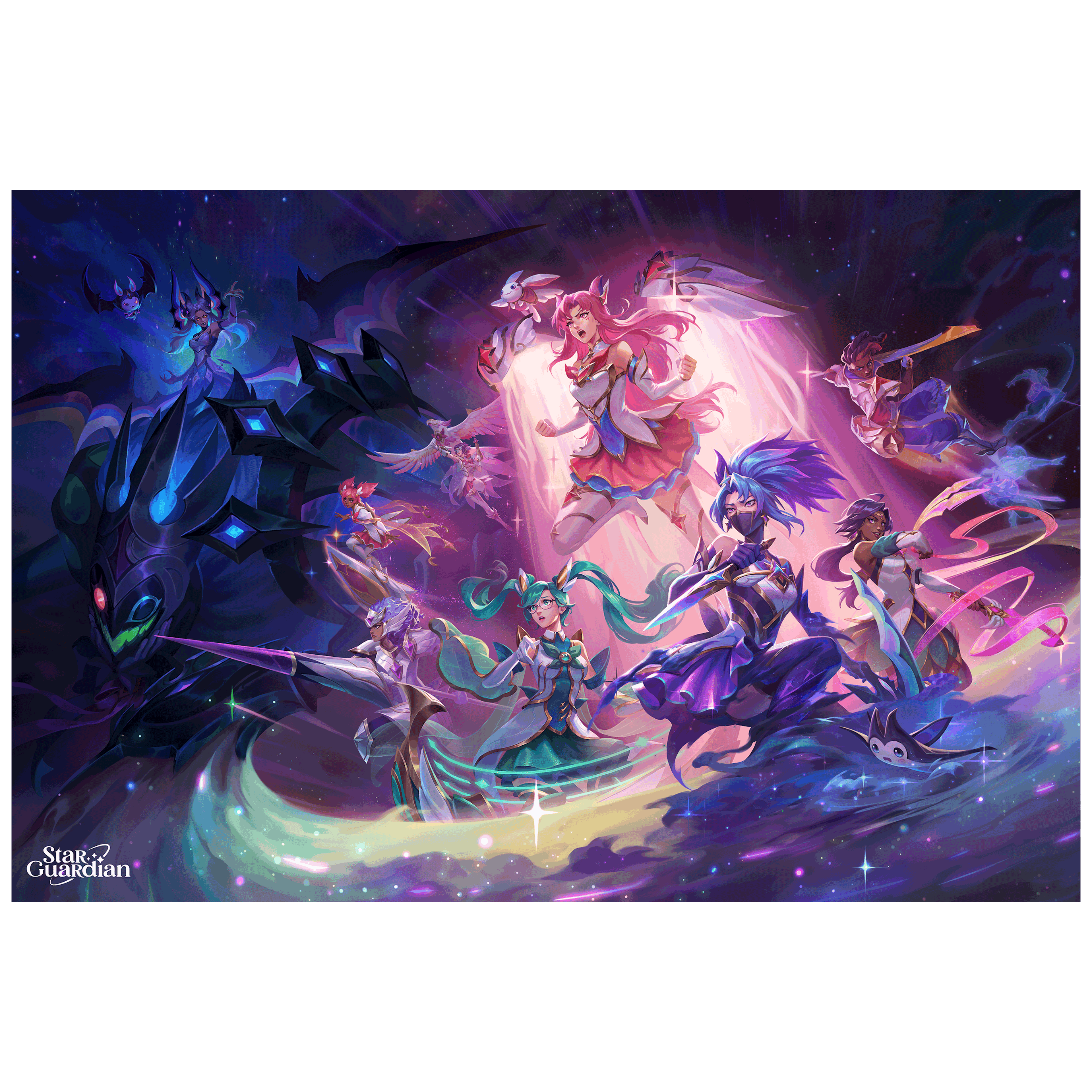 Poster „Sternenwächter 2022: League of Legends“ im Manga-Stil