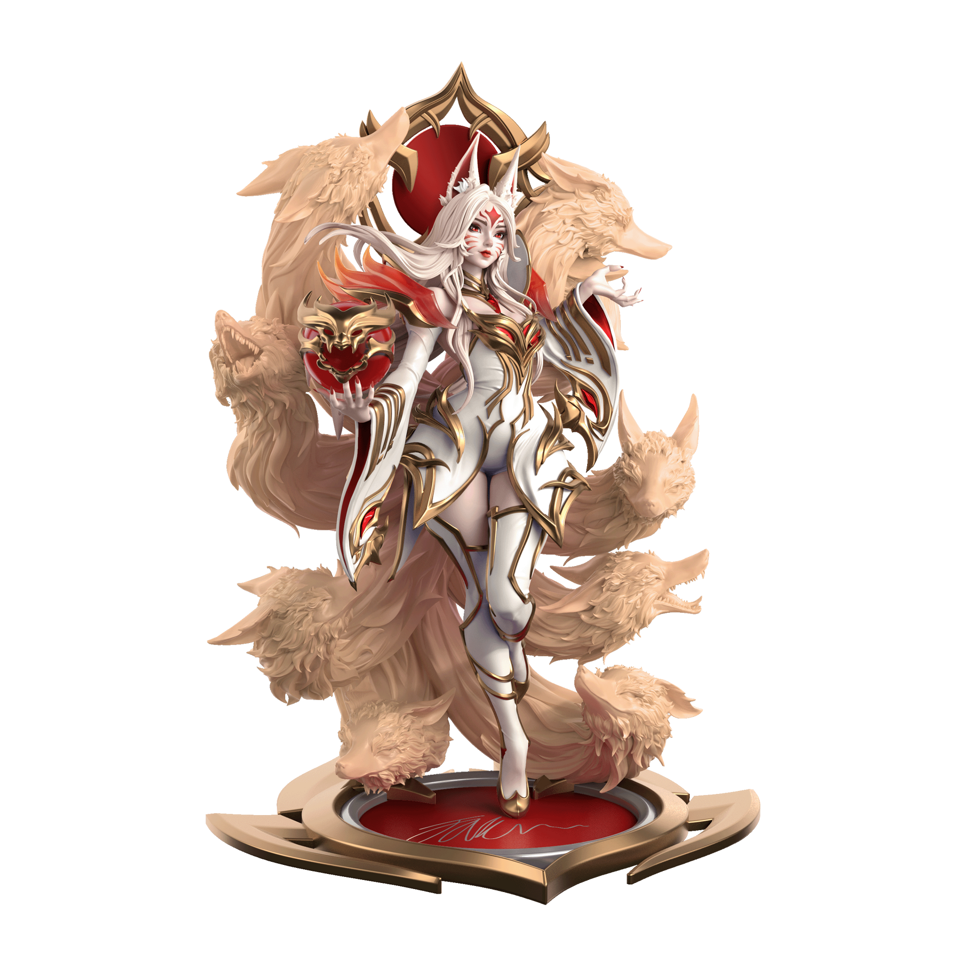 Ahri Real Hall of Legends 2024 Immortalized Legend Ahri 1/6 Statue | Riot Games Store