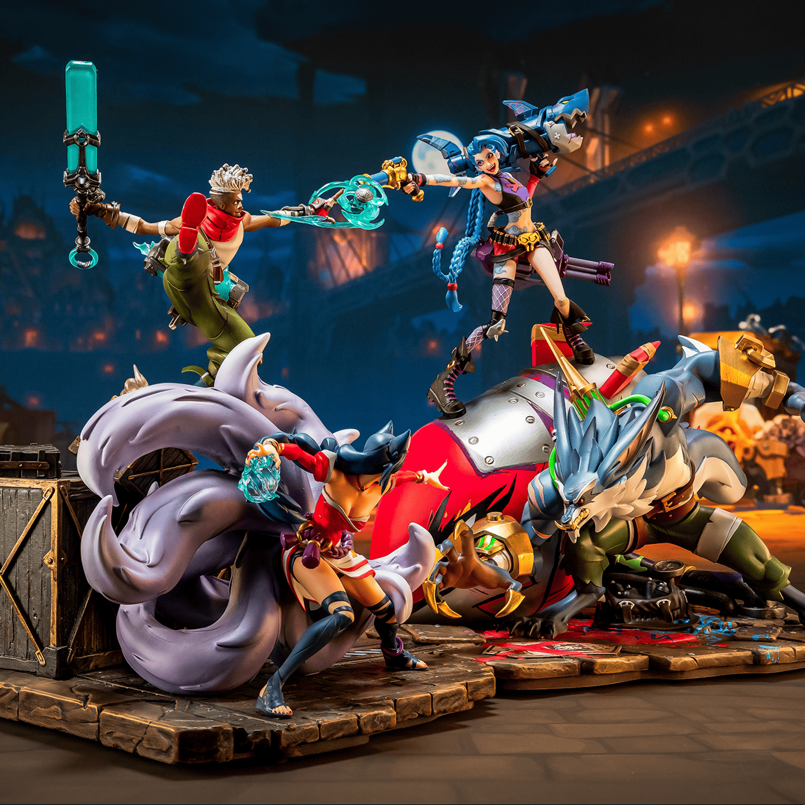 2XKOᵀᴹ Ahri and Ekko + Jinx and Warwick 1/10 Scale Statue Bundle 2XKOᵀᴹ Ahri and Ekko + Jinx and Warwick 1/10 Scale Statue Bundle