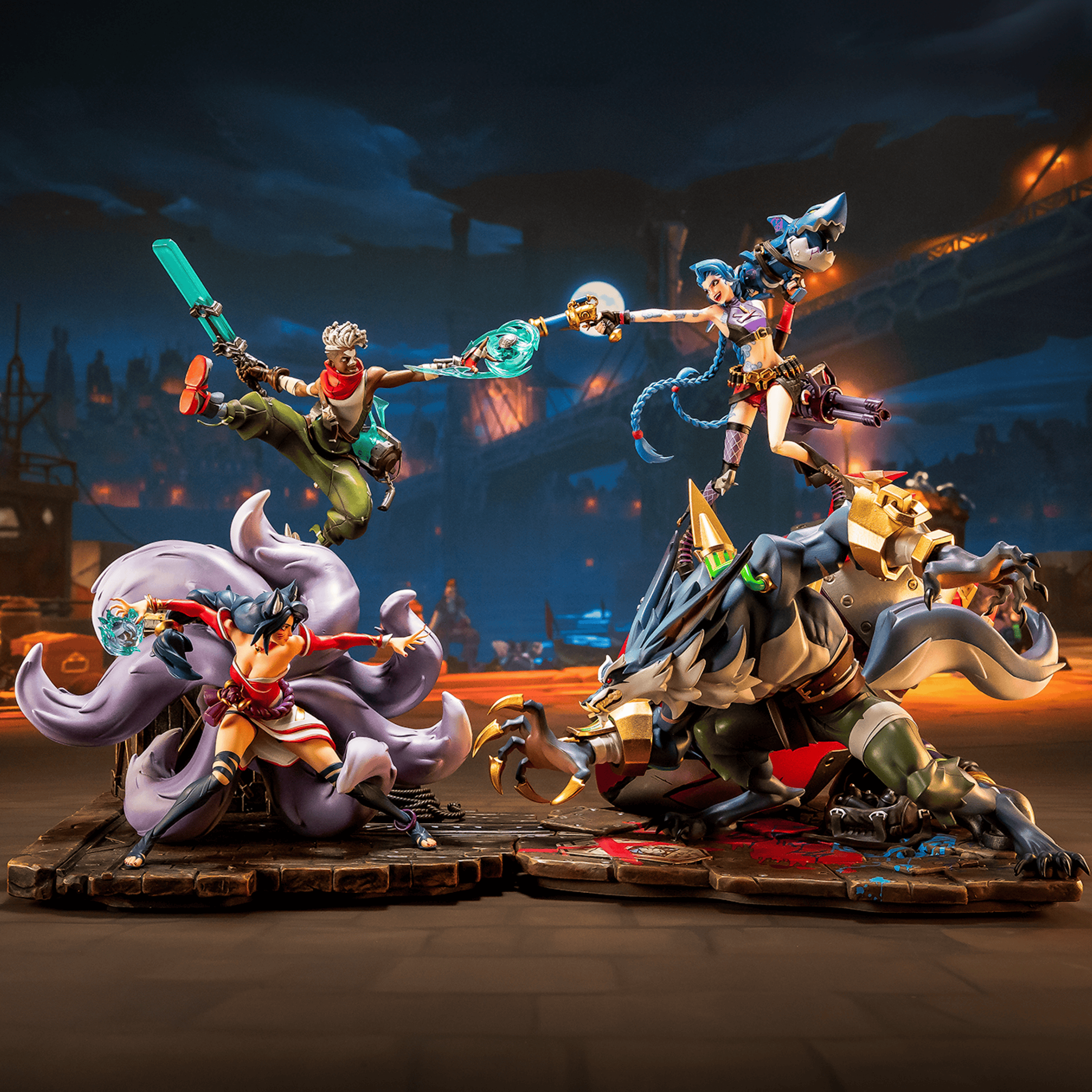 2XKOᵀᴹ Ahri and Ekko + Jinx and Warwick 1/10 Scale Statue Bundle 2XKOᵀᴹ Ahri and Ekko + Jinx and Warwick 1/10 Scale Statue Bundle